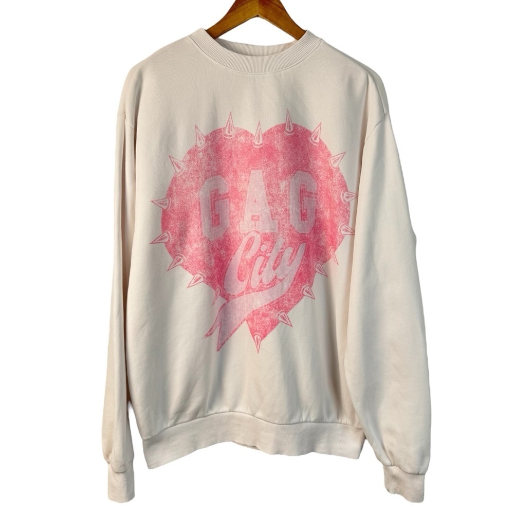 Nicki Minaj 2024 Gag City White Crewneck Pink Friday 2 World Tour Sweatshirt M